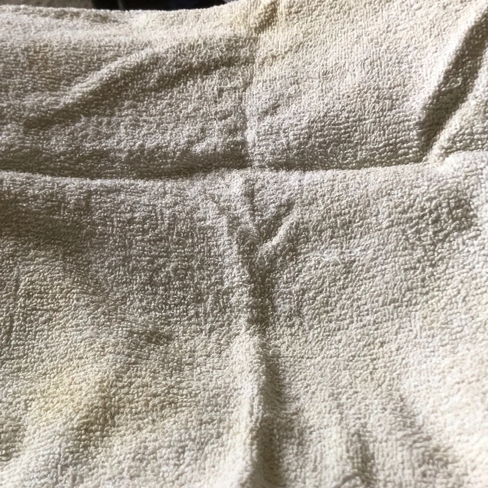 Vintage Floral Terry Cloth Towel in Pastel Pink & Cream